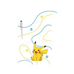 犀牛盾iPad保護殼 - iPad Air 第5代 (10.9 吋) - 【聯名設計款】 - 寶可夢 Pokemon - 幾何系列-皮卡丘