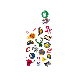 Galaxy S25 Ultra Clear Case (MagSafe 兼容)  NBA Mix Logos
