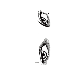 犀牛盾SolidSuit手機殼 - iPhone 13 mini - 【聯名設計款】 - 伊藤潤二 Junji Ito - 富江的眼神