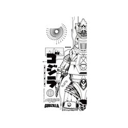犀牛盾Mod NX手機殼 - iPhone 7/8/SE2/SE3 - 【聯名設計款】 - 哥吉拉 Godzilla - 機械哥吉拉(黑)