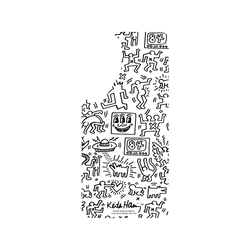 Samsung Galaxy S26 FE 犀牛盾SolidX (MagSafe 兼容)聯名設計款防摔背蓋手機殼 Keith Haring - Line Art