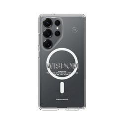 犀牛盾Clear (MagSafe 兼容)防摔背蓋手機殼 - Samsung Galaxy S25 Ultra - 【聯名設計款】 - WISDOM - WISESILVER