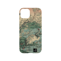 犀牛盾NX (MagSafe 兼容)背板 - iPhone 13 - 【聯名設計款】 - 梵谷博物館 - 鶴與櫻花選自草木花鳥圖會系列