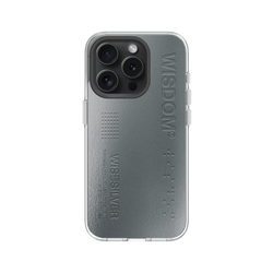 犀牛盾Clear (MagSafe 兼容)防摔背蓋手機殼 - iPhone 15 Pro - 【聯名設計款】 - WISDOM - SILVER TAG