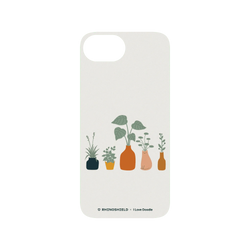 iPhone 17e 犀牛盾SolidSuit (MagSafe 兼容)聯名設計款防摔背蓋手機殼 I Love Doodle - Cat and Plant - 花瓶