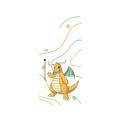 犀牛盾SolidSuit手機殼 - Samsung Galaxy S24 FE - 【聯名設計款】 - 寶可夢 Pokemon - 幾何系列-快龍