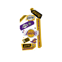 iPhone 17e Clear Case (MagSafe 兼容)  NBA 拼貼系列-洛杉磯湖人 L.A. Lakers - Collage