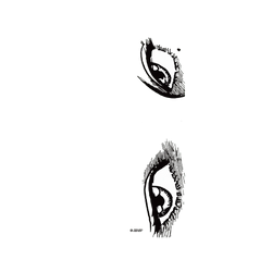 犀牛盾Clear (MagSafe 兼容 & 相機按鈕)防摔背蓋手機殼 - iPhone 16 Plus - 【聯名設計款】 - 伊藤潤二 Junji Ito - 富江的眼神