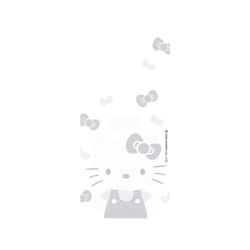 iPhone 16 Plus Clear Case（MagSafe 兼容 & 相機按鈕）  Hello Kitty 簡約系列-灰白造型