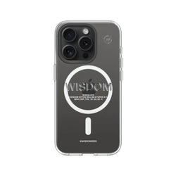 犀牛盾Clear (MagSafe 兼容)防摔背蓋手機殼 - iPhone 15 Pro - 【聯名設計款】 - WISDOM - WISESILVER