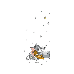 Galaxy S25 Plus Clear Case (MagSafe 兼容)  Tom and Jerry 睡覺好夥伴