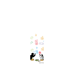 磁吸水壺 AquaStand 不鏽鋼 700cc - 無吸管  Pingu 企鵝家族 塗鴉時光