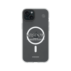 犀牛盾Clear (MagSafe 兼容)防摔背蓋手機殼 - iPhone 15 Plus - 【聯名設計款】 - WISDOM - WISESILVER