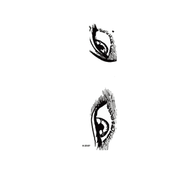 犀牛盾Clear (MagSafe 兼容)防摔背蓋手機殼 - iPhone 15 Pro Max - 【聯名設計款】 - 伊藤潤二 Junji Ito - 富江的眼神