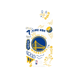犀牛盾Clear Case防摔背蓋手機殼 - iPhone 16 - 【聯名設計款】 - NBA - 塗鴉系列-金州勇士 Golden State Warriors - Graffiti