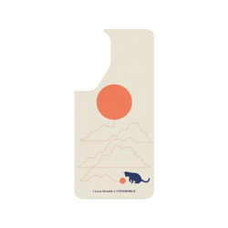 犀牛盾SolidX手機殼 - Samsung Galaxy S26 FE - 【聯名設計款】 - I Love Doodle - Cat Landscape - Hairball 貓咪貓球
