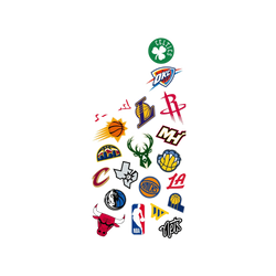 Galaxy S26 Clear Case (MagSafe 兼容)  NBA Mix Logos