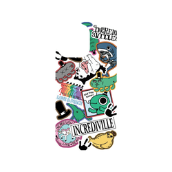 犀牛盾Clear Case防摔背蓋手機殼 - iPhone 15 Pro Max - 【聯名設計款】 - 怪奇事物所 Incrediville - 怪奇貼紙簿
