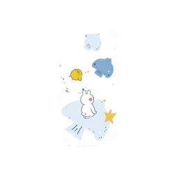Galaxy A56 Clear Case (MagSafe 兼容)  懶散兔與啾先生 Fly Freely