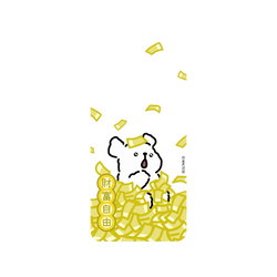 Galaxy S25 FE SolidX (MagSafe 兼容)  線條小狗 財富自由