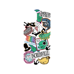 犀牛盾Clear Case防摔背蓋手機殼 - iPhone 15 - 【聯名設計款】 - 怪奇事物所 Incrediville - 怪奇貼紙簿