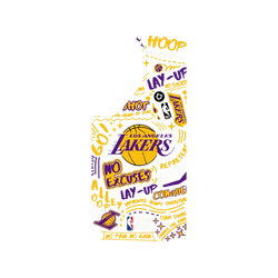 Galaxy S26 Ultra Clear Case (MagSafe 兼容)  NBA 塗鴉系列-洛杉磯湖人 L.A. Lakers - Graffiti
