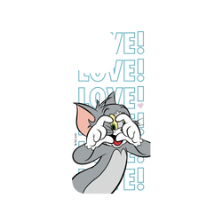 犀牛盾Clear (MagSafe 兼容)防摔背蓋手機殼 - iPhone 16 Pro Max - 【聯名設計款】 - 湯姆貓與傑利鼠 Tom and Jerry - 湯姆貓愛心