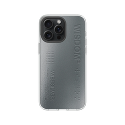 犀牛盾Clear (MagSafe 兼容)防摔背蓋手機殼 - iPhone 15 Pro Max - 【聯名設計款】 - WISDOM - SILVER TAG
