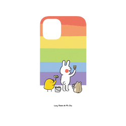 iPhone 12 mini Mod NX Backplate  懶散兔與啾先生 彩虹