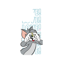 犀牛盾Clear (MagSafe 兼容 & 相機按鈕)防摔背蓋手機殼 - iPhone 16 Pro - 【聯名設計款】 - 湯姆貓與傑利鼠 Tom and Jerry - 湯姆貓愛心