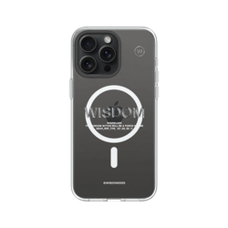 犀牛盾Clear (MagSafe 兼容)防摔背蓋手機殼 - iPhone 15 Pro Max - 【聯名設計款】 - WISDOM - WISESILVER