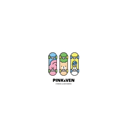 犀牛盾Clear防摔背蓋手機殼 - iPhone 15 Pro - 【聯名設計款】 - PINK&VEN - Skateboard PINK&VEN
