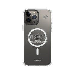 犀牛盾Clear (MagSafe 兼容)防摔背蓋手機殼 - iPhone 13 Pro Max - 【聯名設計款】 - WISDOM - WISESILVER