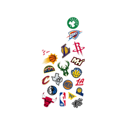 Galaxy S24 FE Clear Case (MagSafe 兼容)  NBA Mix Logos
