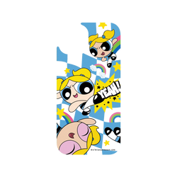 犀牛盾Clear 防摔背蓋手機殼 - iPhone 15 - 【聯名設計款】 - The Powerpuff Girls - 泡泡 - 可愛格紋款