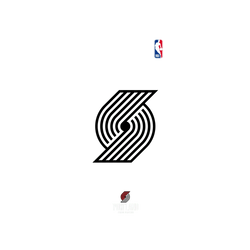 iPhone XS Mod NX Backplate  NBA B&W-波特蘭拓荒者 Portland Trail Blazers B&W - Light