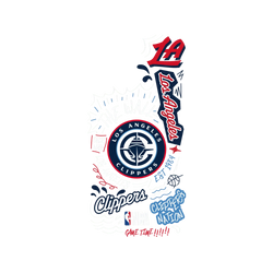 iPhone 15 Plus Clear Case (MagSafe 兼容)  NBA 塗鴉系列-洛杉磯快艇 Los Angeles Clippers - Graffiti