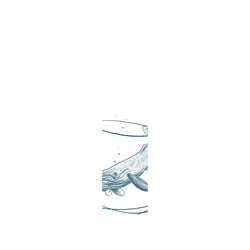 犀牛盾 AquaStand 磁吸水壺 - 不鏽鋼 700ml (無吸管) -【聯名設計款】- MYMY REVERZ TATTOO - 藍線鯨魚