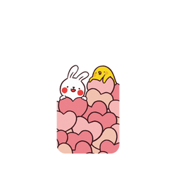 犀牛盾Mod NX (MagSafe 兼容)手機殼 - iPhone 15 - 懶散兔與啾先生 Lazy Rabbit and Mr.Chu - Hearts