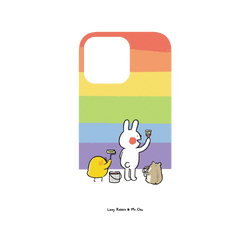 iPhone 14 Pro Max Mod NX (MagSafe 兼容)  懶散兔與啾先生 彩虹