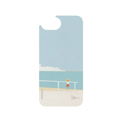 iPhone 17e Clear Case (MagSafe 兼容)  Taku Bannai 坂內拓 Ｗind of the sea｜草帽女孩海邊吹吹風