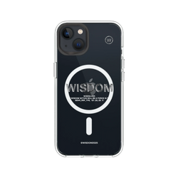 犀牛盾Clear (MagSafe 兼容)防摔背蓋手機殼 - iPhone 13 - 【聯名設計款】 - WISDOM - WISESILVER