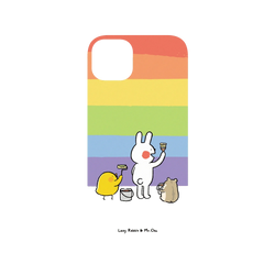 iPhone 14 Plus Mod NX (MagSafe 兼容)  懶散兔與啾先生 彩虹