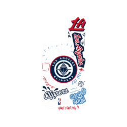 iPhone 16 Pro Clear Case（MagSafe 兼容 & 相機按鈕）  NBA 塗鴉系列-洛杉磯快艇 Los Angeles Clippers - Graffiti