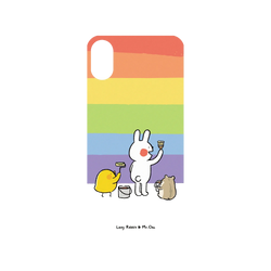 iPhone X Mod NX Backplate  懶散兔與啾先生 彩虹