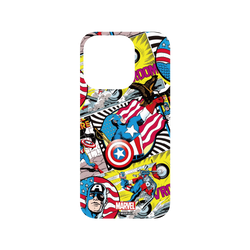 iPhone 14 Pro 犀牛盾SolidSuit (MagSafe 兼容)聯名設計款防摔背蓋手機殼 迪士尼-漫威 Marvel - 美國隊長-漫畫風格