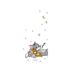 Galaxy S26 Clear Case (MagSafe 兼容)  Tom and Jerry 睡覺好夥伴