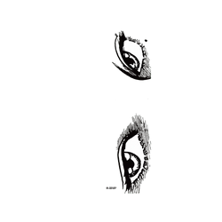 犀牛盾Clear Case防摔背蓋手機殼 - iPhone 16 - 【聯名設計款】 - 伊藤潤二 Junji Ito - 富江的眼神