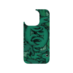 犀牛盾Clear Case防摔背蓋手機殼 - iPhone 15 Pro - 【聯名設計款】 - 怪奇事物所 Incrediville - 肥尾鱷魚密集恐懼症