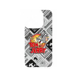 iPhone 15 Pro 犀牛盾AirX聯名設計款防摔背蓋手機殼 湯姆貓與傑利鼠 Tom and Jerry - 貼紙系列 - 復古LOGO